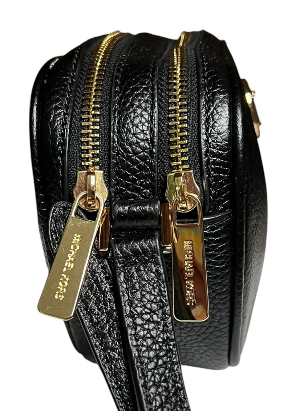 🌻NEW Michael Kors Fulton Double Zip Pebbled Leather Crossbody Bag 38H9CFTC